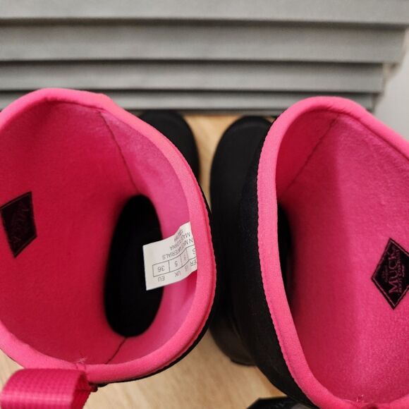 Muck Boot Element Kids Snow Boots – Youth Size 6 – Black & Pink – Rated to -20°F - Picture 7 of 11